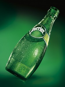 Perrier bottiglia di vetro