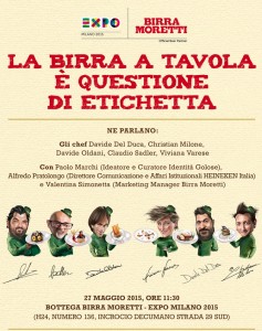 Invito 27 maggio 2015_LA BIRRA A TAVOLA E' QUESTIONE DI ETICHETTA