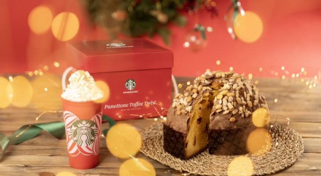 Partnership tra Starbucks e Italo Vezzoli: arriva il panettone artigianale Toffee Twist