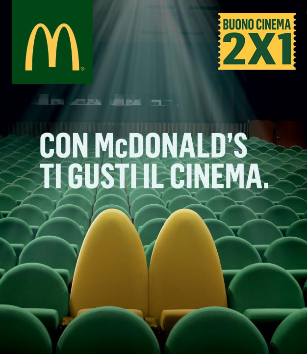 Al via l’operazione “Con McDonald’s ti gusti il cinema”