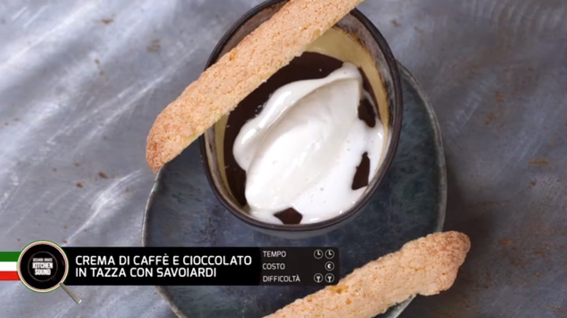 Alessandro Borghese Kitchen Sound, crema di caffè e cioccolato in tazza